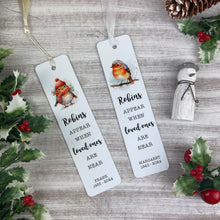 Load image into Gallery viewer, Personalised Robin Bookmark