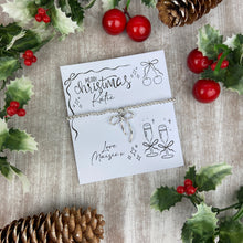 Load image into Gallery viewer, Whimsical Bow Christmas Beaded Bracelet