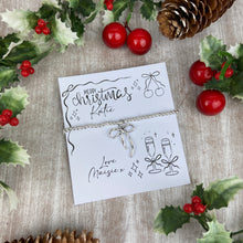 Load image into Gallery viewer, Whimsical Bow Christmas Beaded Bracelet