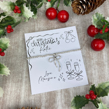 Load image into Gallery viewer, Whimsical Bow Christmas Beaded Bracelet