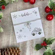 Load image into Gallery viewer, Whimsical Bow HoHoHo Christmas Bracelet