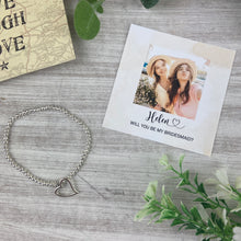 Load image into Gallery viewer, Bridesmaid Heart Bracelet in Gift Box