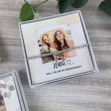 Load image into Gallery viewer, Bridesmaid Heart Bracelet in Gift Box