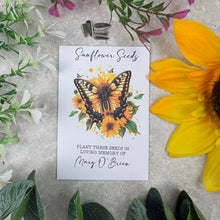 Load image into Gallery viewer, Personalised Memorial Seed Packets Funeral Favour