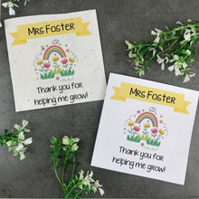 Load image into Gallery viewer, Thank You For Helping Me Grow Teacher Card