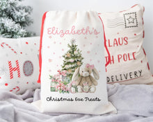 Load image into Gallery viewer, Christmas Bunny Personalised Santa Sack