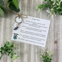 Load image into Gallery viewer, Capricorn Crystal Chip Keyring