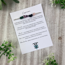 Load image into Gallery viewer, Capricorn Crystal Chip Keyring