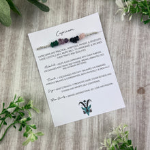 Load image into Gallery viewer, Capricorn Crystal Chip Keyring