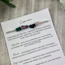 Load image into Gallery viewer, Capricorn Crystal Chip Keyring