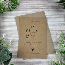 Load image into Gallery viewer, Rustic Kraft Save the Date Cards