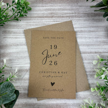 Load image into Gallery viewer, Rustic Kraft Save the Date Cards