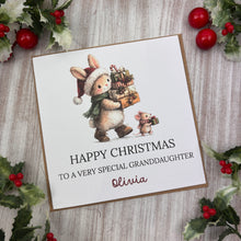 Load image into Gallery viewer, Personalised Christmas Card for Granddaughter