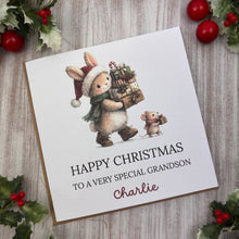 Load image into Gallery viewer, Personalised Christmas Card for Grandson