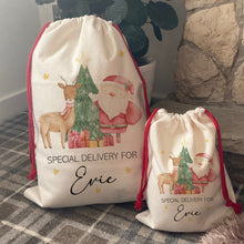 Load image into Gallery viewer, Personalised Santa And Reindeer Christmas Sack-The Persnickety Co