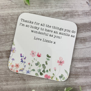 Personalised Thank You Coaster
