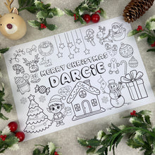 Load image into Gallery viewer, Personalised Christmas Colouring Placemat