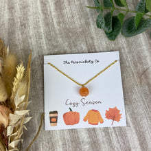 Load image into Gallery viewer, Pumpkin Necklace Autumn Jewellery