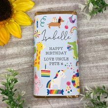 Load image into Gallery viewer, Happy Birthday Personalised Chocolate Bar