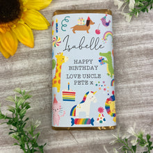 Load image into Gallery viewer, Happy Birthday Personalised Chocolate Bar