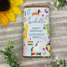 Load image into Gallery viewer, Happy Birthday Personalised Chocolate Bar