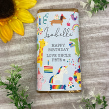 Load image into Gallery viewer, Happy Birthday Personalised Chocolate Bar
