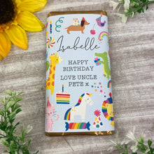 Load image into Gallery viewer, Happy Birthday Personalised Chocolate Bar