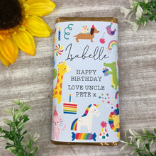 Load image into Gallery viewer, Happy Birthday Personalised Chocolate Bar