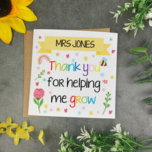Load image into Gallery viewer, Personalised Teacher Card
