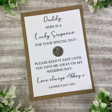 Load image into Gallery viewer, Personalised Lucky Sixpence For Dad