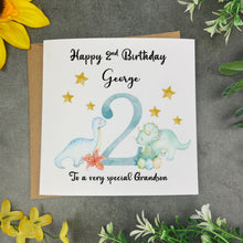 Load image into Gallery viewer, Dinosaur Birthday Card