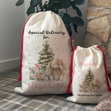 Load image into Gallery viewer, Christmas Bunny Personalised Santa Sack