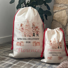 Load image into Gallery viewer, Pink Nutcracker Personalised Santa Sack