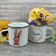 Load image into Gallery viewer, Easter Wreath Enamel Mug - Boy Rabbit