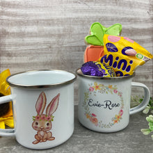 Load image into Gallery viewer, Easter Wreath Enamel Mug - Girl Rabbit