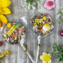 Load image into Gallery viewer, Easter Personalised Belgian Chocolate Lollipop