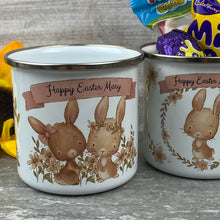 Load image into Gallery viewer, Easter Rabbits Personalised Enamel Mug