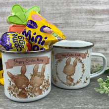 Load image into Gallery viewer, Easter Rabbits Personalised Enamel Mug