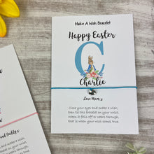 Load image into Gallery viewer, Happy Easter Personalised Initial Wish Bracelet