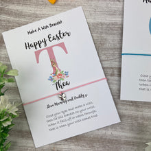 Load image into Gallery viewer, Happy Easter Personalised Initial Wish Bracelet