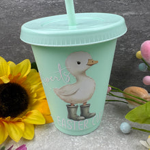 Load image into Gallery viewer, Personalised Easter Duck Cold Cup with Straw