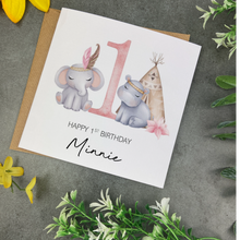 Load image into Gallery viewer, Personalised 1st Birthday Card-The Persnickety Co