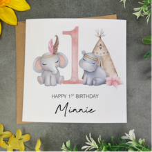 Load image into Gallery viewer, Personalised 1st Birthday Card