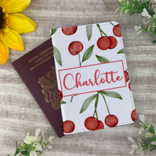 Load image into Gallery viewer, Personalised Cherry Passport Cover-The Persnickety Co