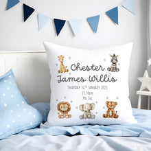 Load image into Gallery viewer, New Baby Cushion - Jungle Animals-The Persnickety Co