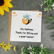 Load image into Gallery viewer, Bee Teacher Card