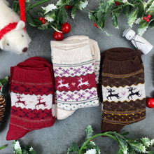 Load image into Gallery viewer, Fair Isle Style Special Friend Christmas Sock
