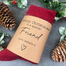 Load image into Gallery viewer, Fair Isle Style Special Friend Christmas Sock