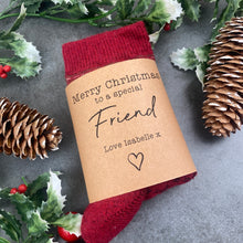 Load image into Gallery viewer, Fair Isle Style Special Friend Christmas Sock