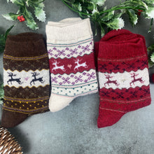 Load image into Gallery viewer, Fair Isle Style Christmas Sock